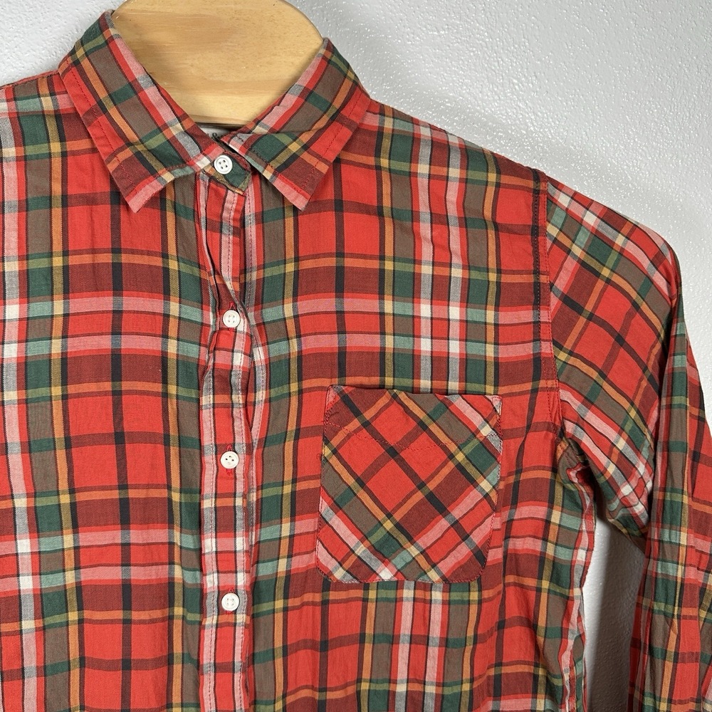Denim & Supply Ralph Lauren Womens Medium‎ Boyfriend Plaid Button Tunic Shirt